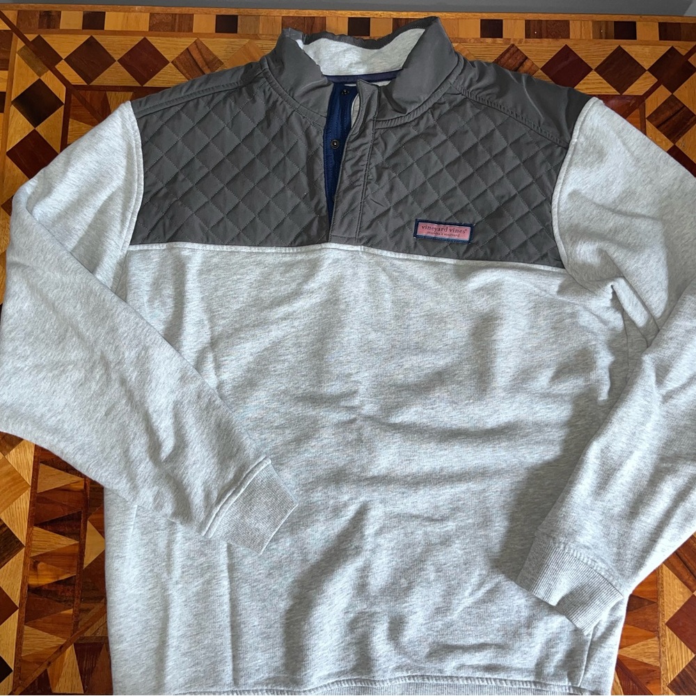 Vineyard Vines Performance Quilted Shep 1/4 button pullover